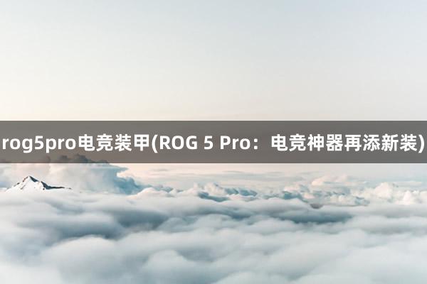 rog5pro电竞装甲(ROG 5 Pro：电竞神器再添新装)