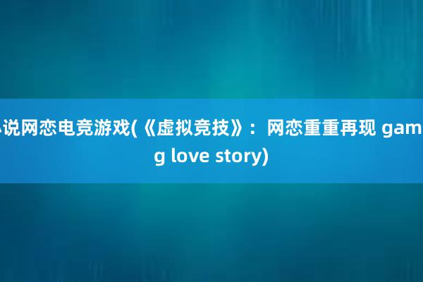 小说网恋电竞游戏(《虚拟竞技》：网恋重重再现 gaming love story)