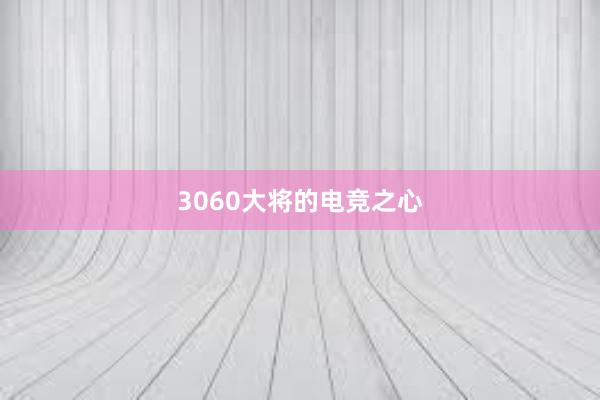 3060大将的电竞之心