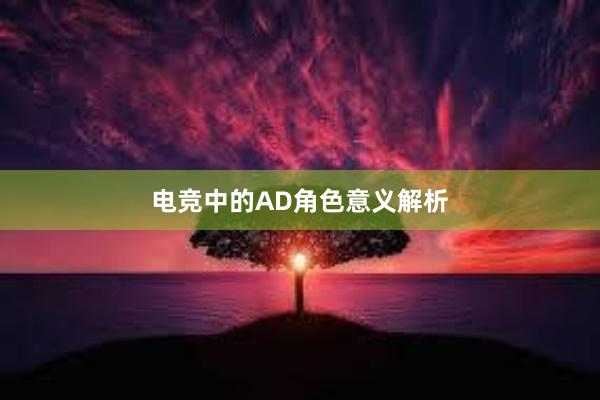 电竞中的AD角色意义解析