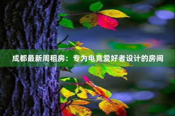 成都最新周租房：专为电竞爱好者设计的房间