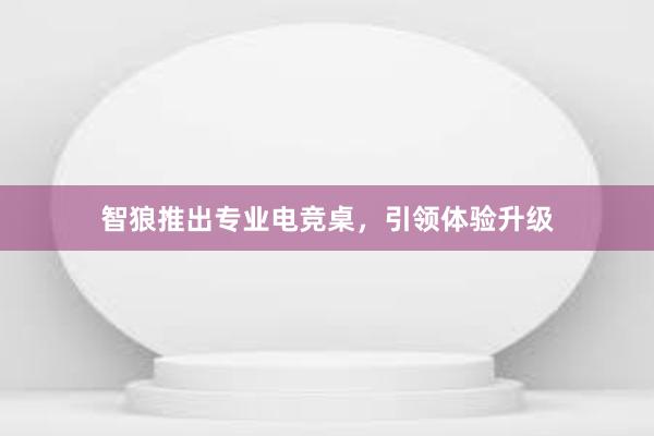 智狼推出专业电竞桌，引领体验升级