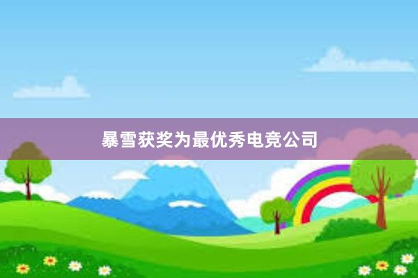 暴雪获奖为最优秀电竞公司