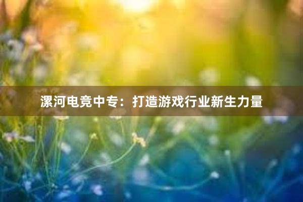 漯河电竞中专：打造游戏行业新生力量