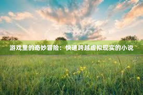 游戏里的奇妙冒险：快速跨越虚拟现实的小说