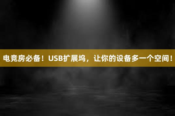 电竞房必备！USB扩展坞，让你的设备多一个空间！