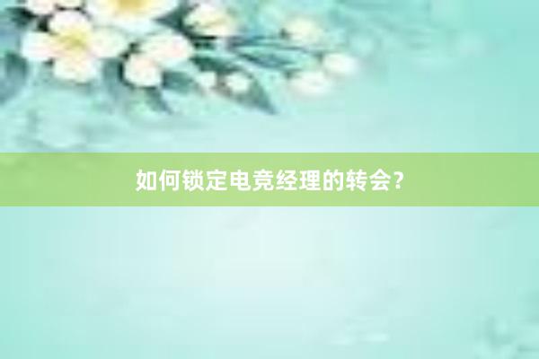 如何锁定电竞经理的转会？